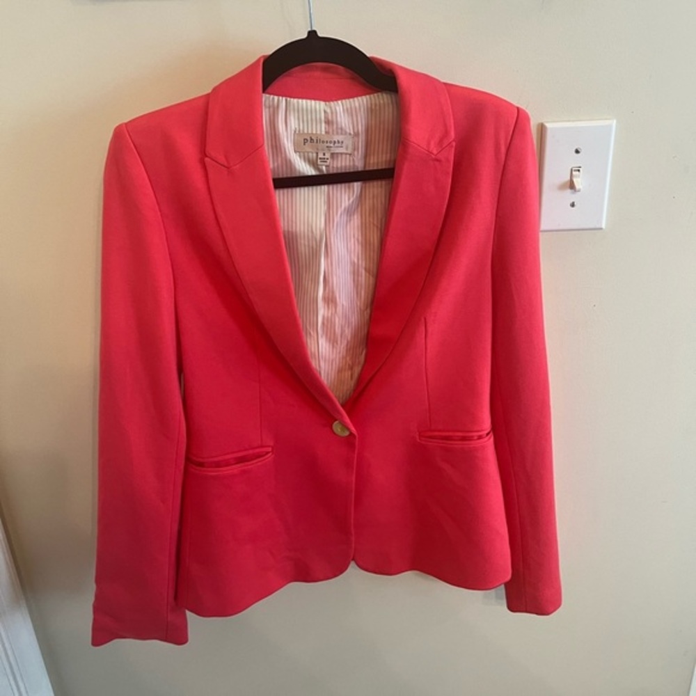Philosophy women’s blazer Size Small Barbie Pink